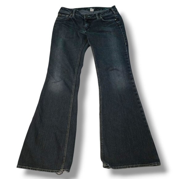 Silver Aiko womens jeans 31x33 (actual 32x31) low-rise boot-cut dark wash - Picture 1 of 10
